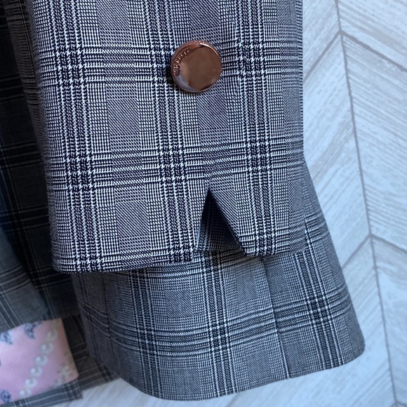 NEW Ted Baker Rista blazer 2, US 6 collarless check print - Picture 6 of 8